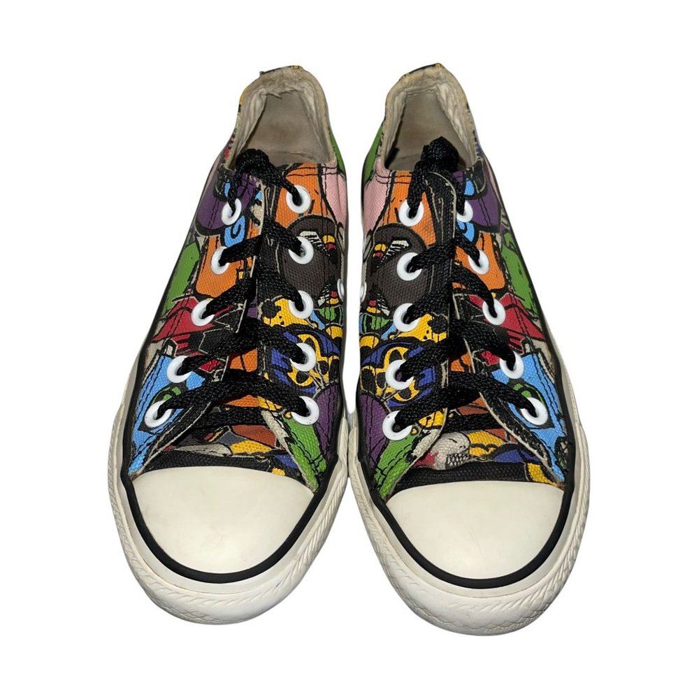 Converse All Star Colorful Graphic Graffiti Low Top Sneakers Men's 3 Women's 5 - Picture 3 of 10